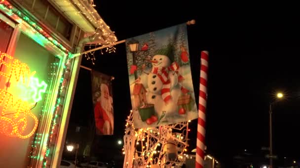 Video Canarsie Brooklyn Deki Ünlü Seddio Noel Evi Gösteriyor Yıldan — Stok video