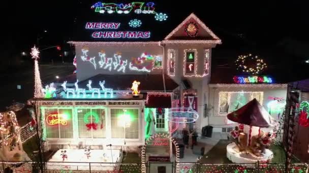 Acest Videoclip Prezintă Vedere Faimoasei Case Crăciun Seddio Din Canarsie — Videoclip de stoc