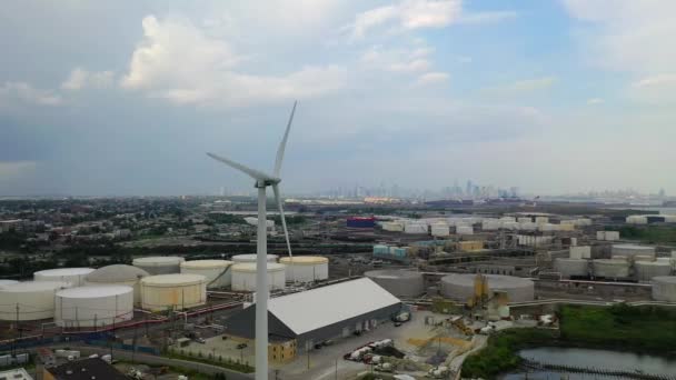 Dieses Video Zeigt Einen Blick Auf Eine Windkraftanlage New York — Stockvideo
