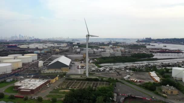 Dieses Video Zeigt Einen Blick Auf Eine Windkraftanlage New York — Stockvideo