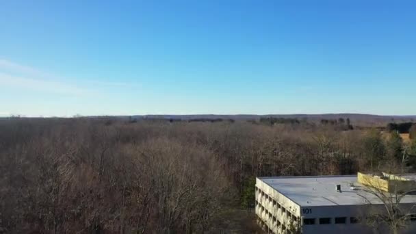 Toto Video Zobrazuje Letecké Pohledy Trasu Jedna Dálniční Křižovatku Princetonu — Stock video