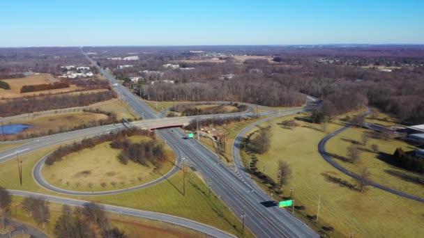 Deze Video Toont Luchtfoto Van Route Één Snelweg Princeton New — Stockvideo