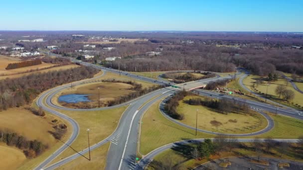 Dieses Video Zeigt Ansichten Der Route Und Des Autobahnkreuzes Princeton — Stockvideo