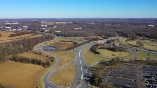 Deze Video Toont Luchtfoto Van Route Één Snelweg Princeton New — Stockvideo