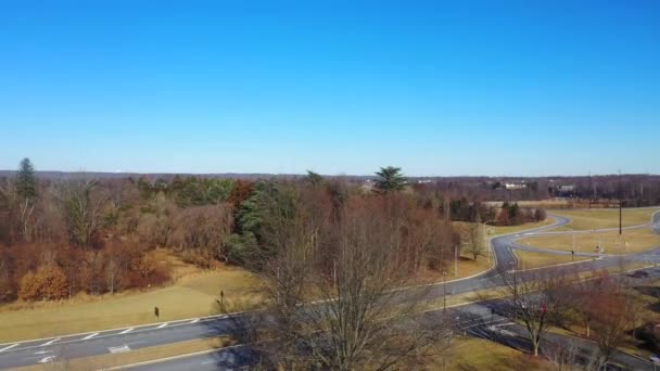 Toto Video Ukazuje Pohledy Krásné Letecké Výhledy Krajinu Princetonu New — Stock video
