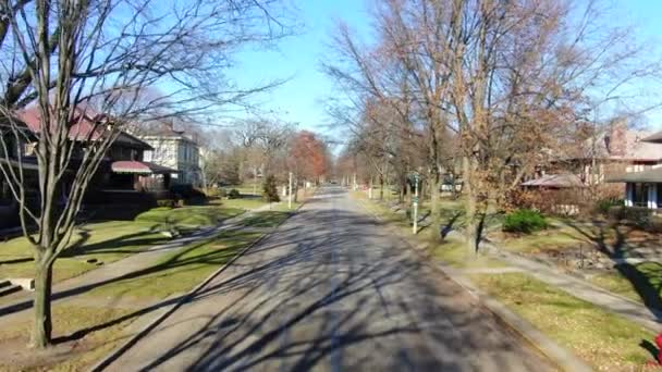 Oak Park Civarındaki Tek Aile Evlerinin Hava Görüntüsü Oak Park — Stok video