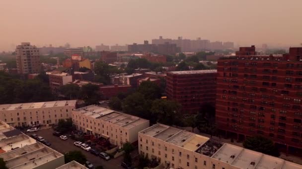 Brooklyn Nova York Tem Pior Qualidade Mundo Como Fumaça Rolos — Vídeo de Stock