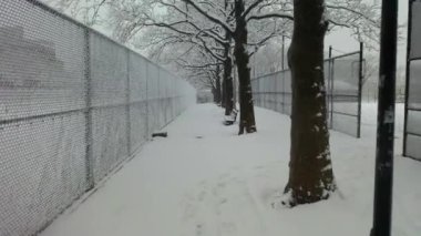 Bu Brooklyn 'deki Linden Park' ın güzel bir kış manzarası..