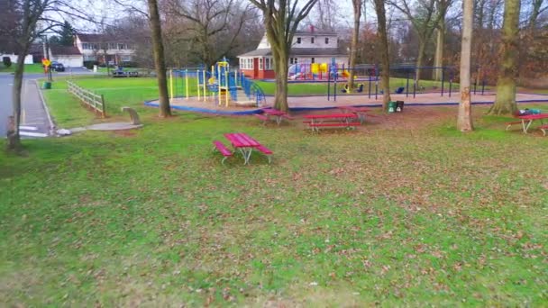 Видео Показывает Вид Воздуха Парк Сабелла Норт Брансвике Нью Джерси — стоковое видео