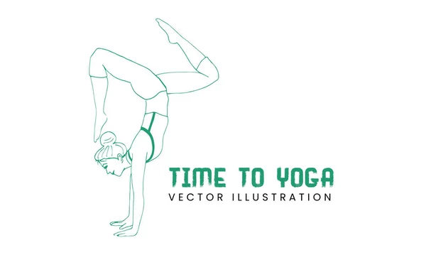Meditación Practica Yoga Colorido Concepto Fitness Ilustración Vectorial Día Internacional — Vector de stock