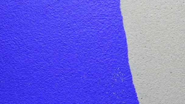 贴在墙上的红色和蓝色油漆的特写 家居装修概念 — 图库视频影像