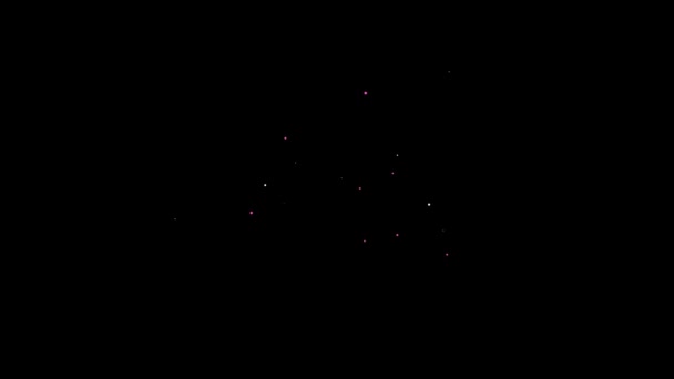 Animation Nombreuses Petites Boules Colorées Giclant Seul Point Sur Fond — Video