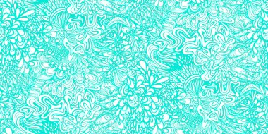 Organik Doodle Sıçraması Kusursuz Vektör Deseni