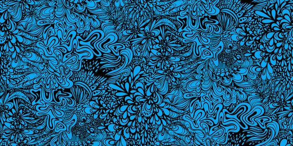 Organik Doodle Sıçraması Kusursuz Vektör Deseni