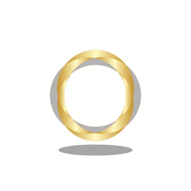 Altın logo şekilli halka çizer