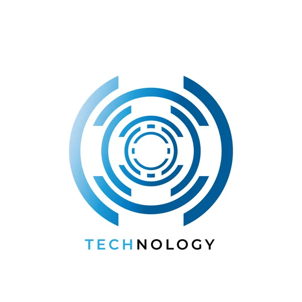 Símbolo Tecnologia Logotipo Abstrato Vetor Ilustrador — Vetor de Stock