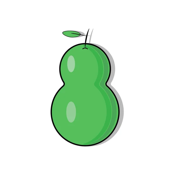 Guava Grön Ikon Design Vektor Illustration — Stock vektor