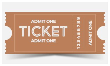 golden ticket coupon simple design vector illustration. can be used for theater clipart