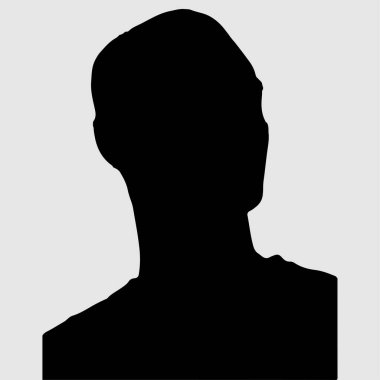 black man silhouette of a man on a white background vector illustration
