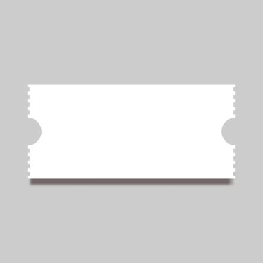 bilet kuponu boş gerçekçi 3d modelleme şablon çizimi