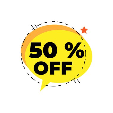 flat sale label badge discount coupon offer badge vector illustration