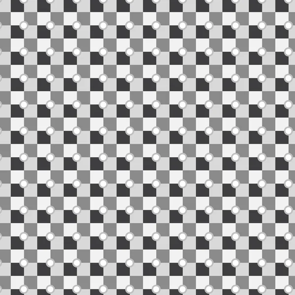 Seamless Pattern White Black Squares Gray Background — Stock vektor