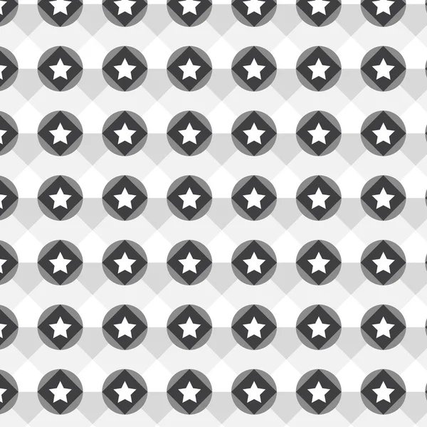 白い背景に星のあるシームレスなパターン ベクターイラスト — ストックベクタ