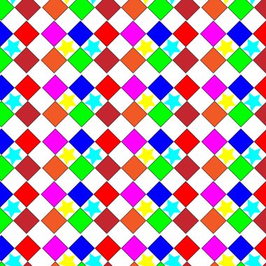 Seamless pattern with multicolored squares. Vector illustration.