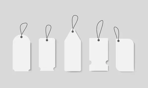 Blank Price etiket modeli. Kağıt etiketler hazır. Vektör illüstrasyonu