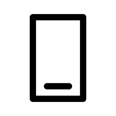 Akıllı Telefon Simge Vektörü. Beyaz arka planda düz siyah sembol. Görüntü