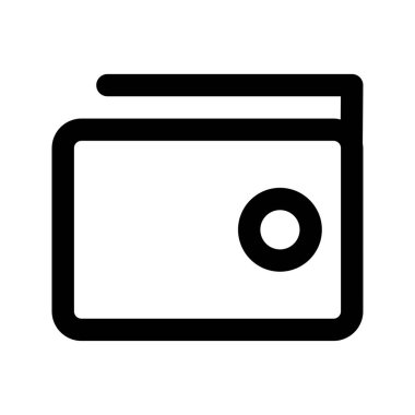 Cüzdan Simgesi Vektörü. Düz tasarım tarzı. Mobil uygulama, ui ve web sitesi için kullanılabilir