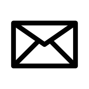 Posta simgesi vektörü. E-posta sembolü. Zarf işareti.