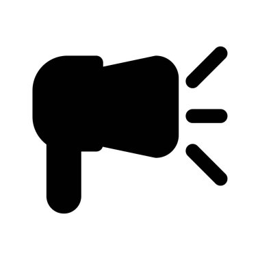 Megafon ikon vektör kabartma tarzı. Web ve mobil uygulamalar için hoparlör sembolü