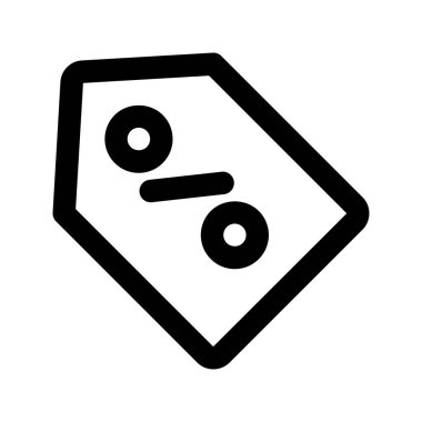 İndirim Etiketi Simgesi Vektörü. Düz stil tasarımı. UI, web sitesi ve mobil uygulama için kullanılabilir