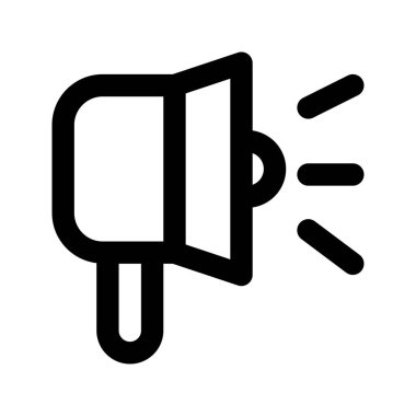 Megafon Hoparlörü Simgesi. Düzenlenebilir Cesur Tasarım. Vektör İllüstrasyonu.