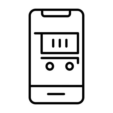 Ticaret boş araba ikonu vektör illüstrasyonu. Web sitesi simgeleri, UI ve mobil uygulamalar için kullanılabilir