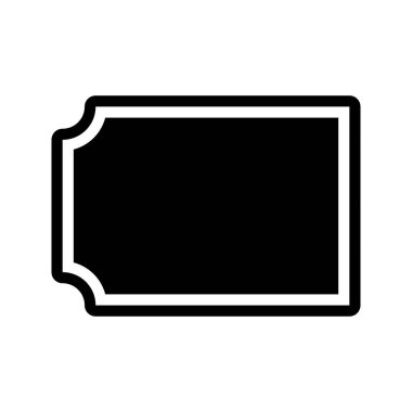 Boş bilet ikonu. Vektör çizimi. düz biçim tasarımı