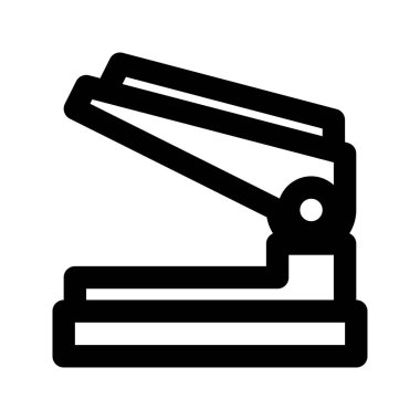 Delik Ofisi Simge Vektörü. Taslak Forklift İşareti. İzole edilmiş Contour Sembol İllüstrasyonu. Web tasarımı ve mobil uygulamalarda sembol olarak kullanılabilir