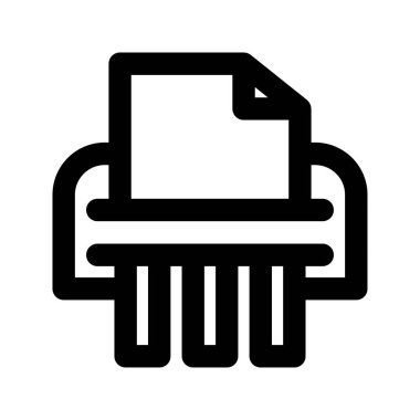 Kağıt öğütücü Simgesi. Düzenlenebilir Cesur Tasarım. Vektör İllüstrasyonu. Web tasarımı ve mobil uygulamalarda sembol olarak kullanılabilir