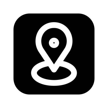 Beyaz arkaplanda konum simgesi. Vektör çizimi. Eps 10.