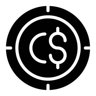 Beyaz arkaplanda izole edilmiş web, UI ve Uygulama mobil tasarımı için Kanada sikkeleri vektör grafik illüstrasyonuName