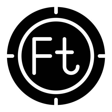 Beyaz arkaplanda izole edilmiş web, UI ve Uygulamalar mobil tasarımı için Macar Forint simgesi vektör grafik çizimi