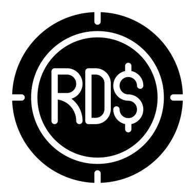 Beyaz arkaplanda izole edilmiş web, UI ve Uygulama mobil tasarımı için Kolombiya pezo sikke vektör grafik çizimi