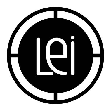 Romen leu düz vektör ikonu. Piktogram beyaz arka planda izole edilmiştir. Web ve yazılım arayüzleri için tasarlandı.