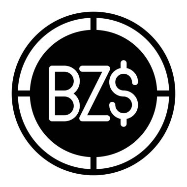 Belize para düz ikonu. Belize para vektör ikonu vektör çizimi web tasarımı, uygulama mobil ve yazılım arayüzleri için. beyaz arkaplanda izole