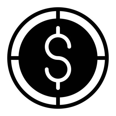 Amerikan parası ikonu. Web tasarımı, uygulama mobil ve yazılım arayüzleri için Amerikan para vektör ikonu vektör illüstrasyonu. beyaz arkaplanda izole