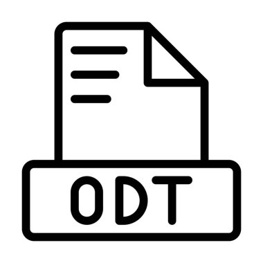 odt Dosya Simgesi. Özet dosya uzantısı. simge dosya biçimi simgeleri. Vektör çizimi. Web sitesi arayüzleri, mobil uygulamalar ve yazılımlar için kullanılabilir
