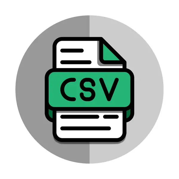 CSV dosya veri simgeleri. Düz grafik tasarım tarzıyla. belge dosyaları biçimi sembol simgesi.
