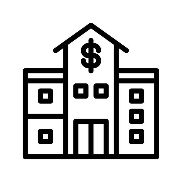 İş merkezi ikon binası. Dolar sembolü, grafik tasarımı. vektör illüstrasyonu.