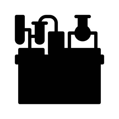 Laboratuvar ikonu. Kirli bir tarzla. Web sitelerinde, UI ve mobil uygulamalarda kullanılabilir.